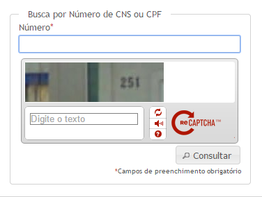 Consulta Pelo Número do CNS ou CPF