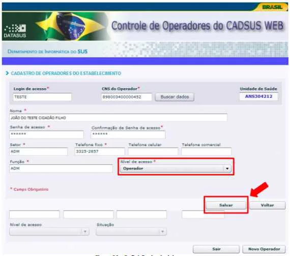 Imagem 26 – Mensagem de erro de número CNS já cadastrado