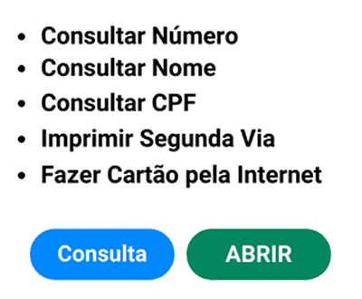 Cartão do SUS Segunda Via